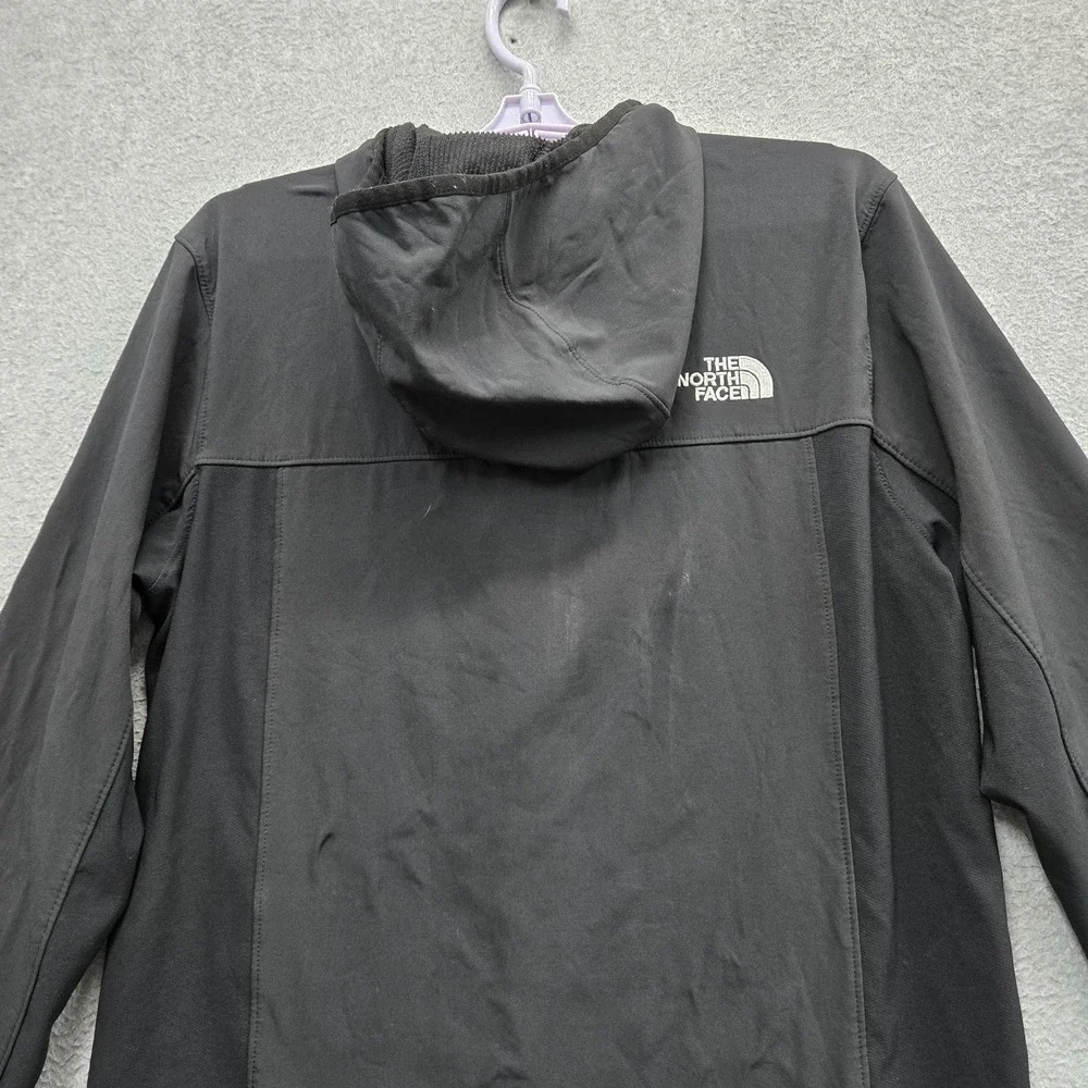 The North Face Men Jacket S Black Embroidered Activewear Zipper Logo Pockets